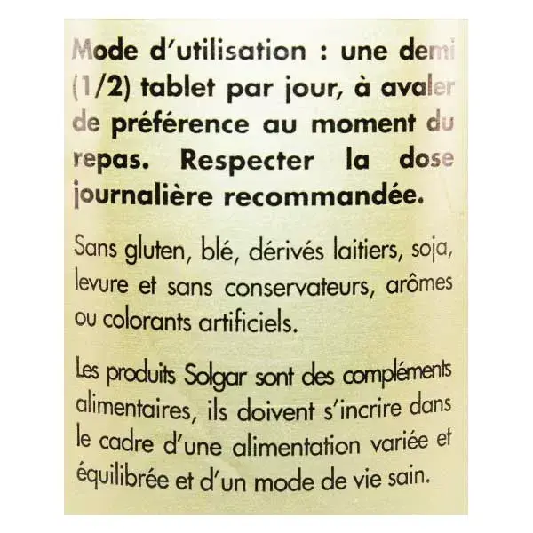 Solgar Vitamine C 500 avec Rose Hips 100 comprimés