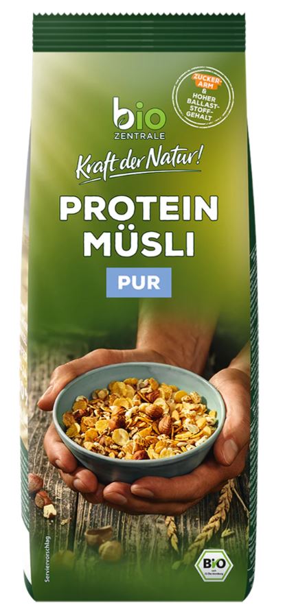 Biozentrale Bio Protein Müsli Pur 375g MHD:2.8.25
