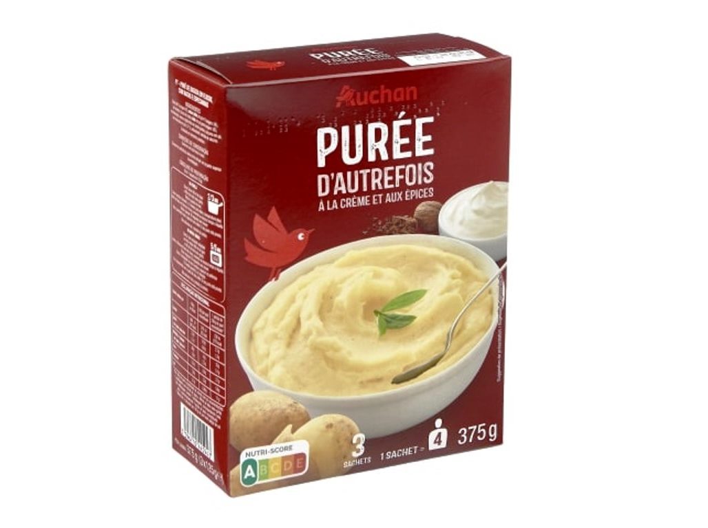 PURÉ BATATA AUCHAN NATAS E ESPECIARIAS 375G