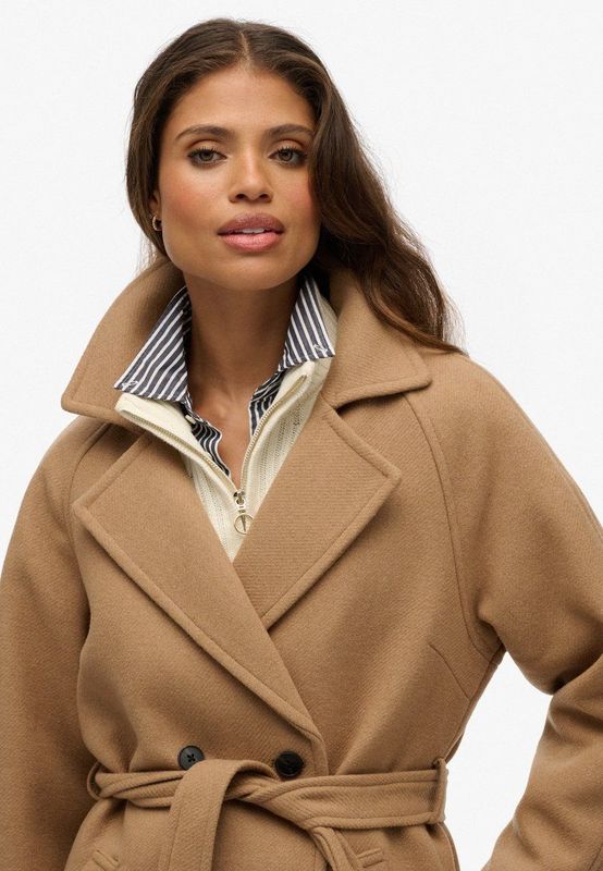 Superdry - Relaxed Long Wool - Wollen Jas