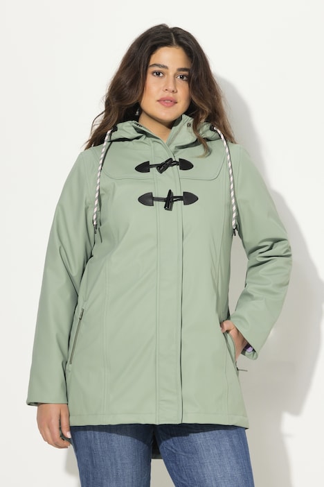 HYPRAR Regenjacke, mit wasserdichter Funktion, Knebelknöpfe, Kapuze