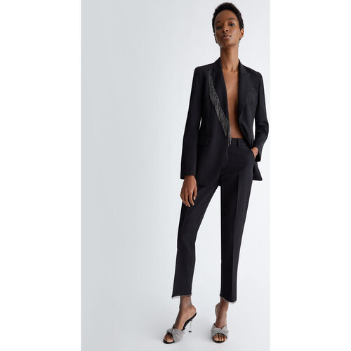 Liu Jo - Pantalón chino con strass Negro