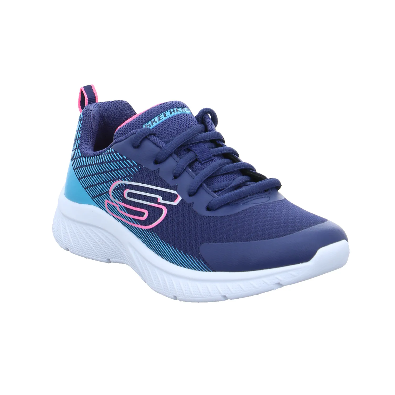 SKECHERS Mädchen-Halbschuh Binder Blau Textil  Sneaker