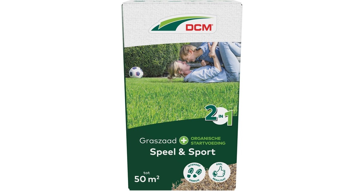 DCMGraszaad Plus Speel & Sport 1 kg zaden  (Tot 50 m²)