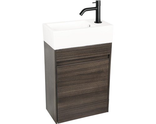 Wastafelmeubel Verschil HURA L BxHxD 39,5 x 52 cm x 21,5 cm Frontkleur eikengrijs