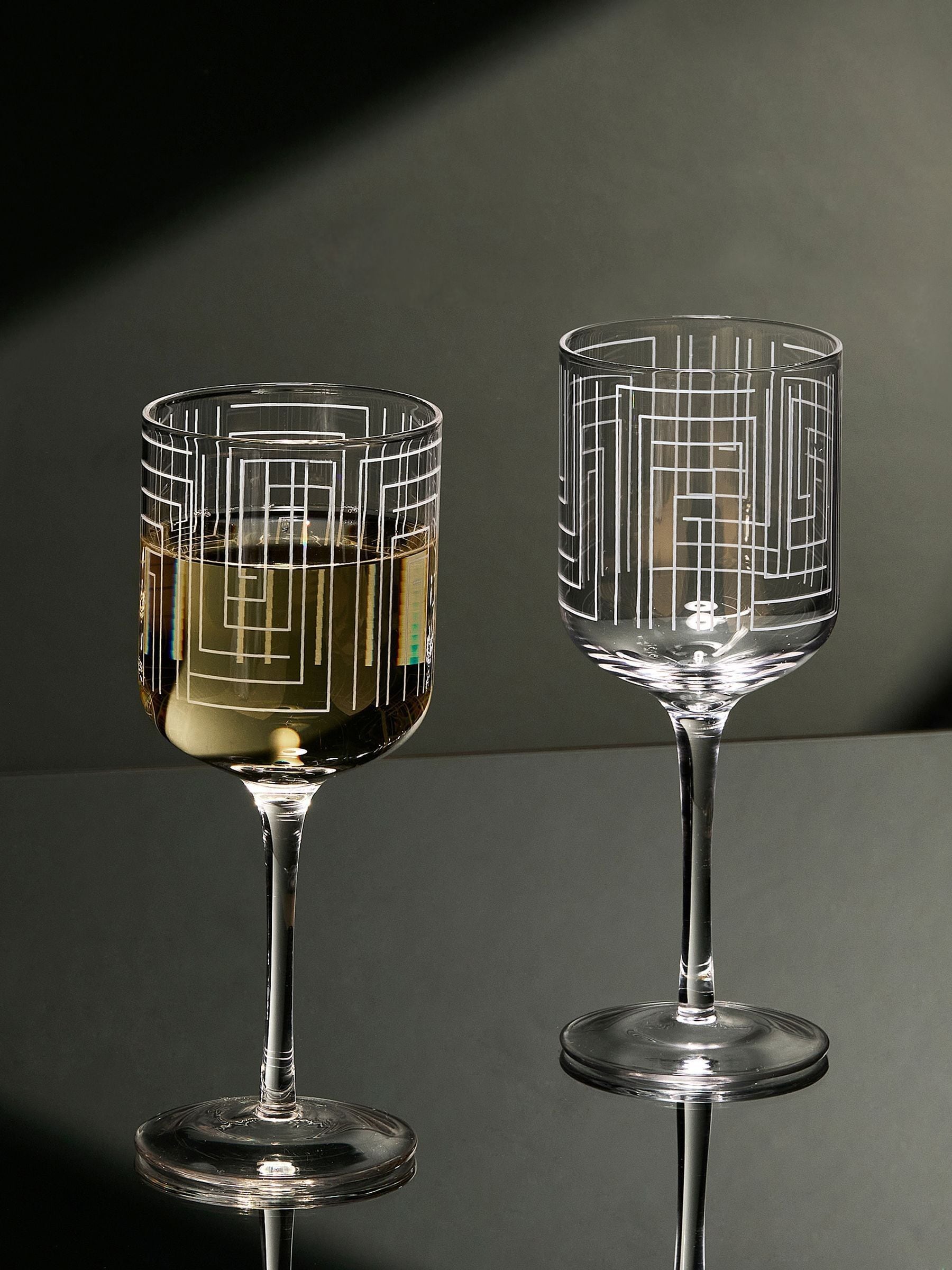 Anton Studio Designs Set van 2 Maze Wijnglazen