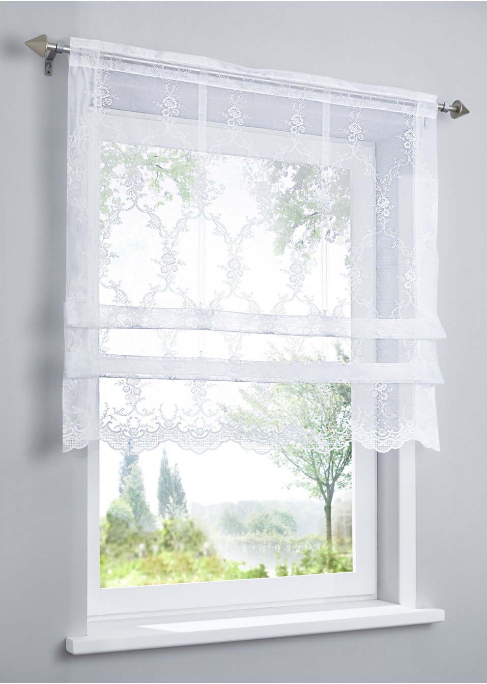 Store à clips jacquard