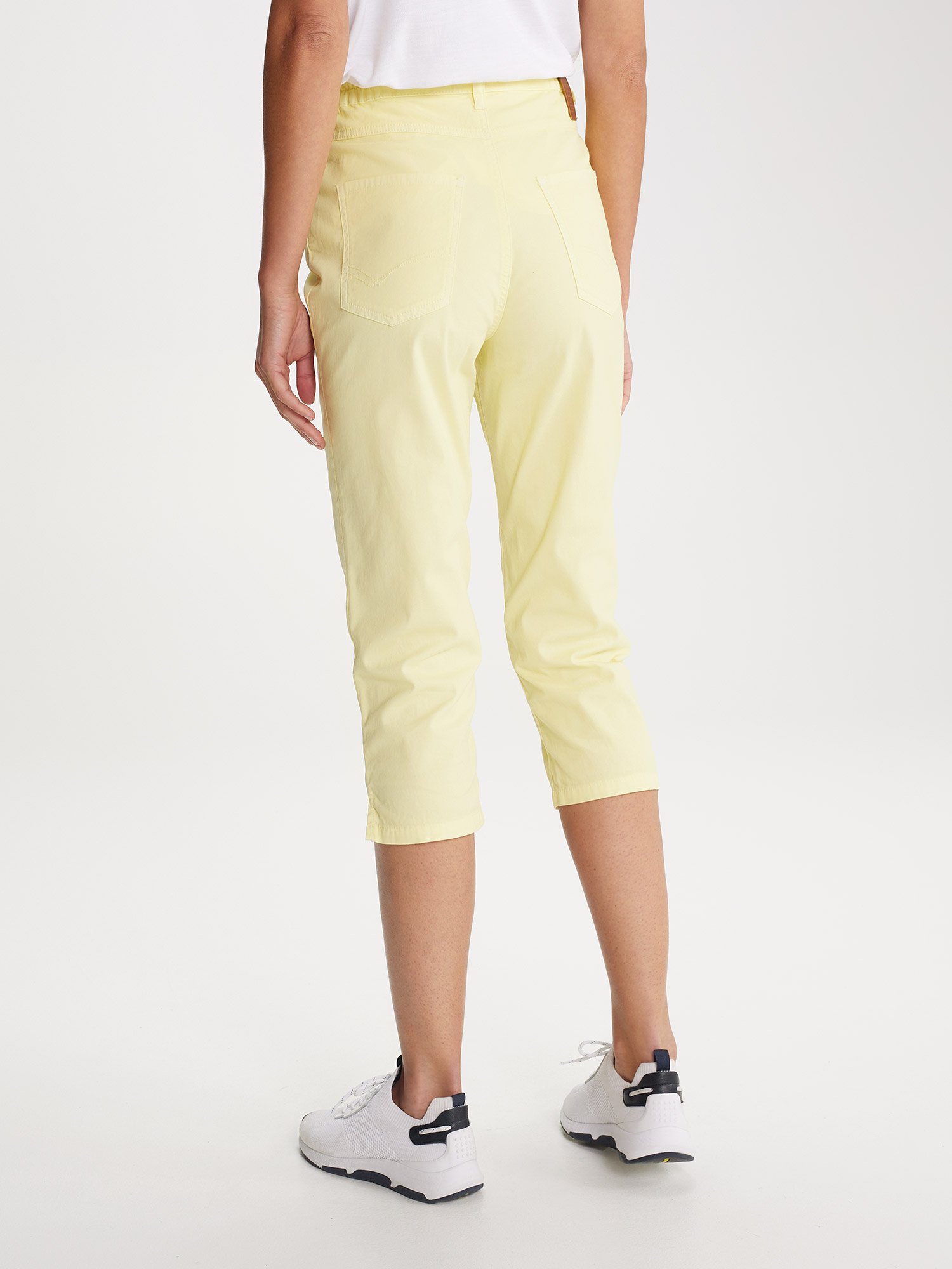 Corsaire Femme Ceinture Elastiquée Jaune