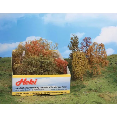 Heki 1673 Blätterbäume und Büsche herbstlich, 15 Stück