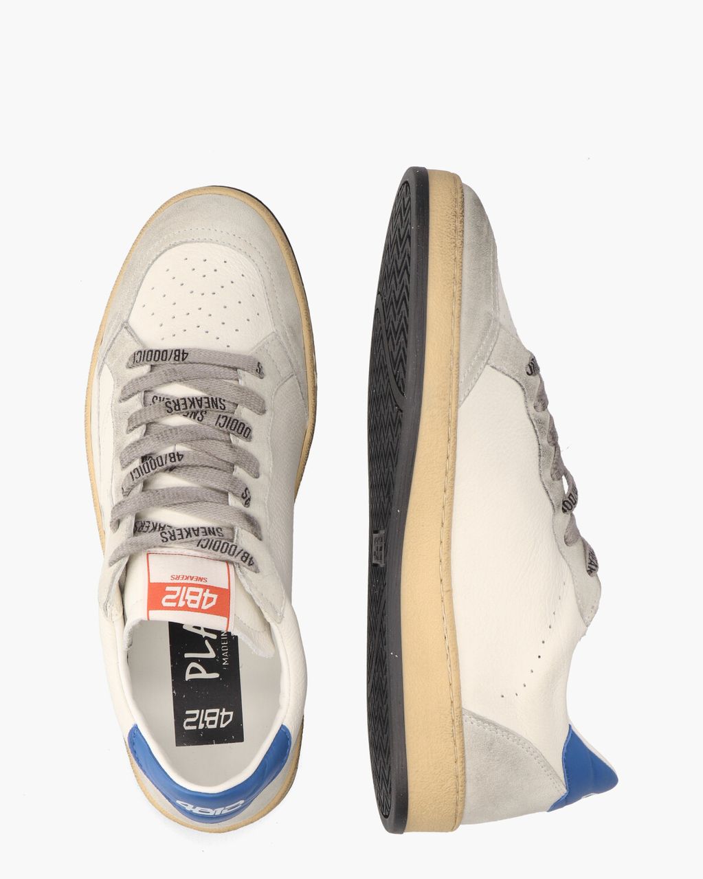 4B12 Play.New Wit/Grijs Herensneakers