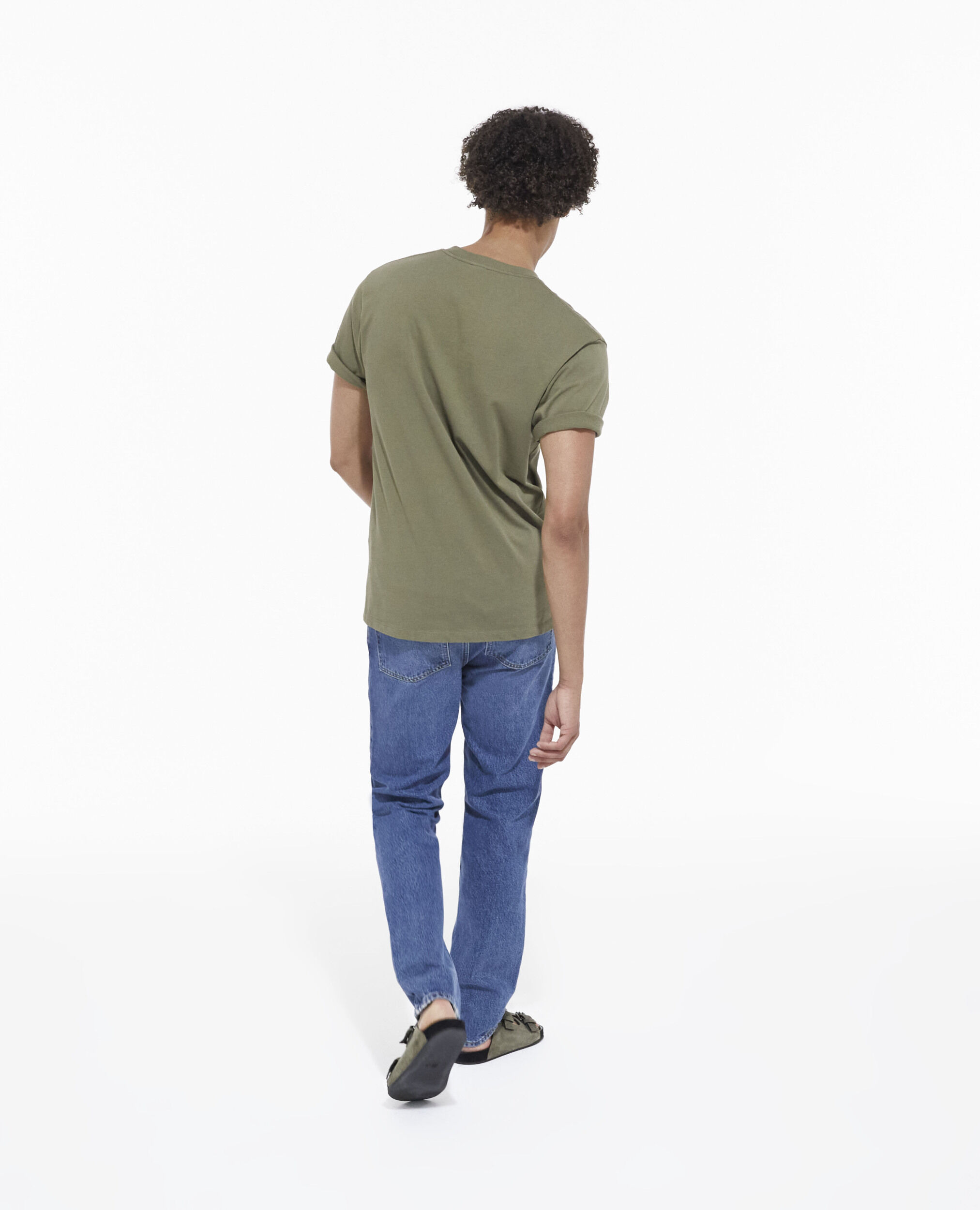 Jean droit bleu