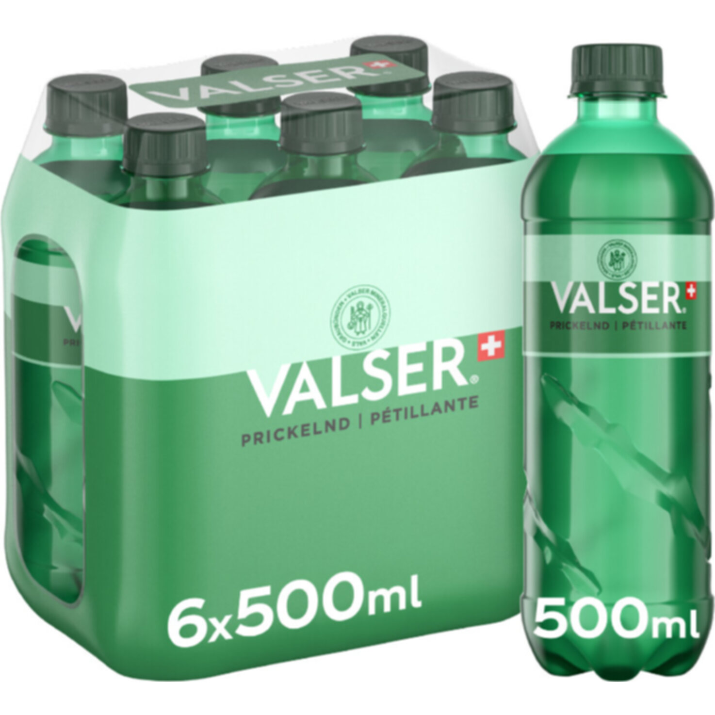 Valser Prickelnd Mineralwasser mit Kohlensäure 6x50cl -300cl