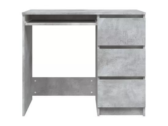 Bureau Gris béton 90x45x76 cm Bois d’ingénierie