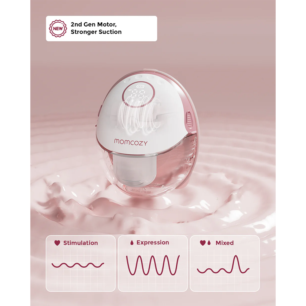 Mobile Style M6 Double Baby Mutter Milchpumpe Freihändige Brustpumpe für Unterwegs (BP319-IR00BA-A) - Maroon
