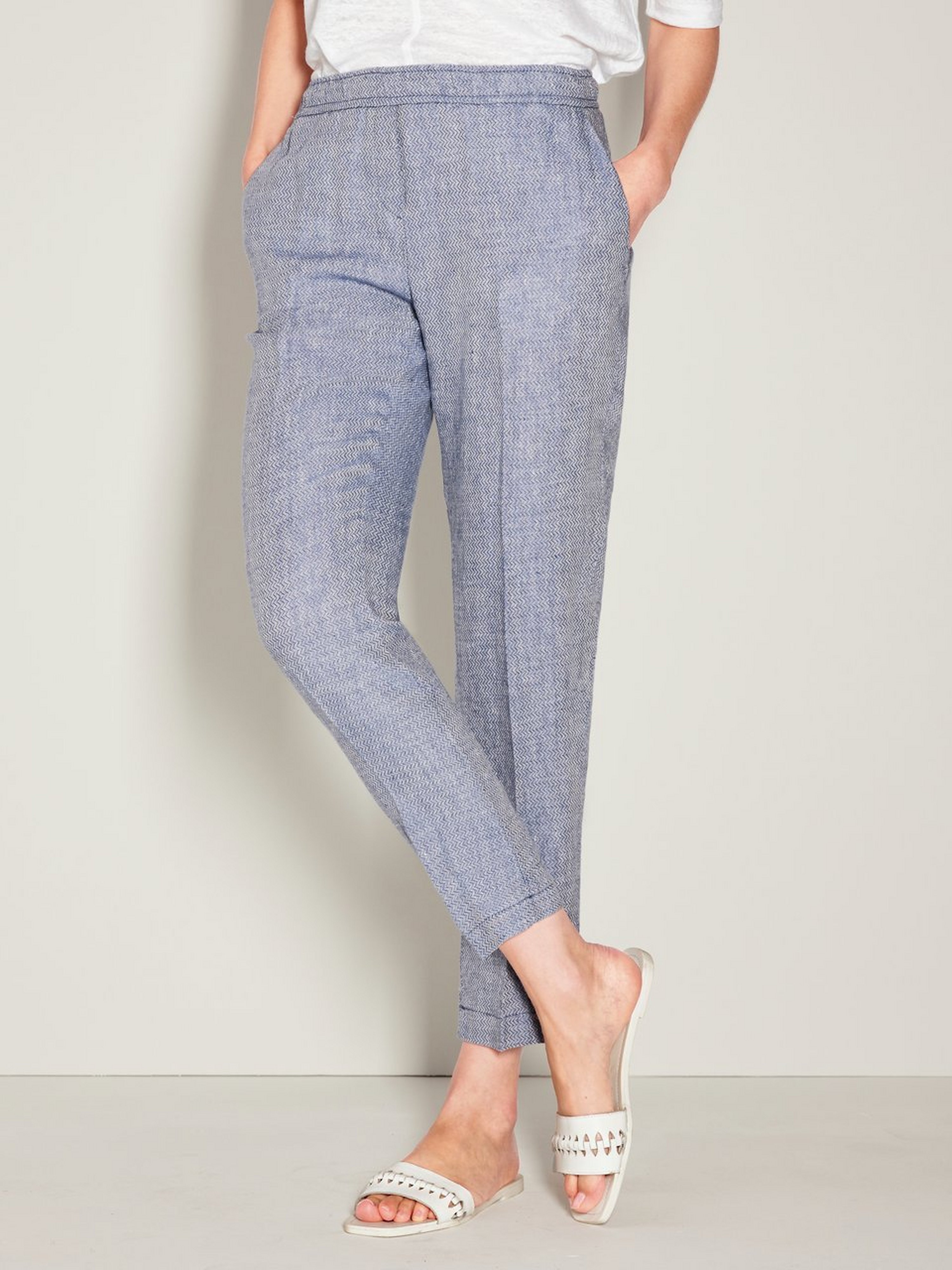 7/8-Hose aus 100% Leinen