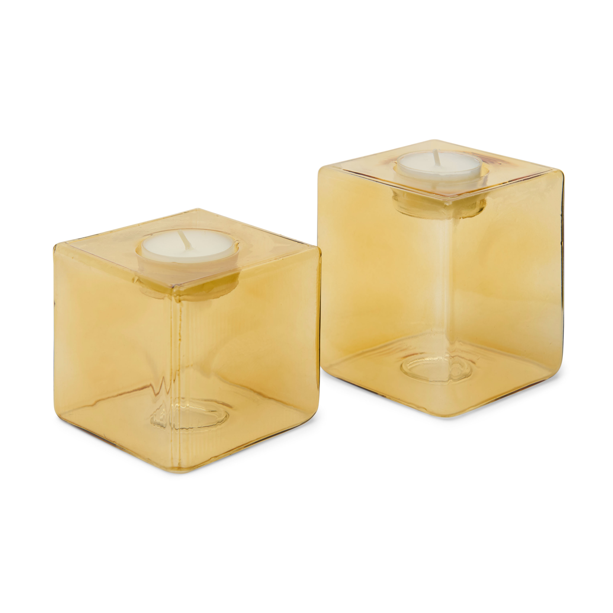 Waxinelichthouder Pia light H8 cm yellow