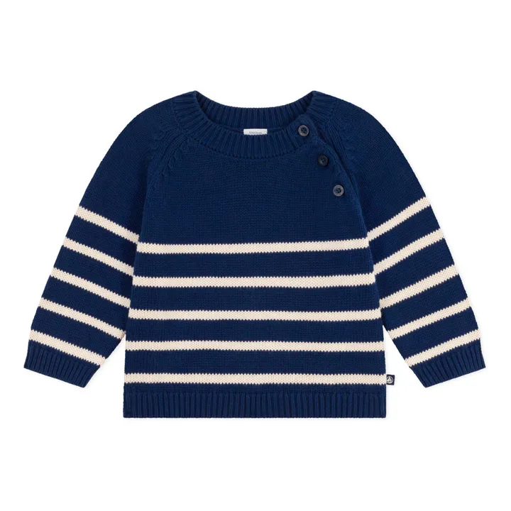 Petit Bateau Pull Marinière Mamouth | Bleu marine