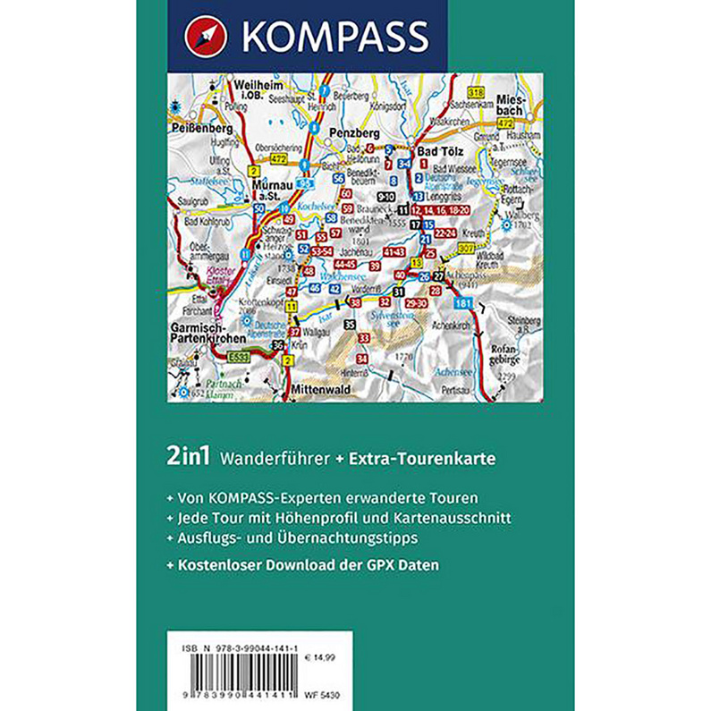 Kompass Verlag Isarwinkel, Bad Tölz, Lenggries 5430 Wanderführer