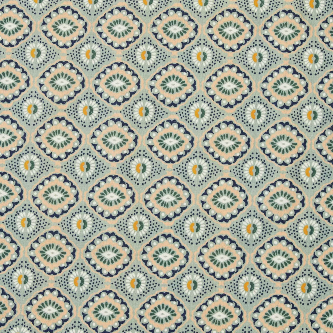 Nappe rectangulaire coton enduit (150 x 250 cm) Palerme Verte