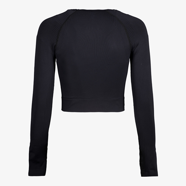 Osaga dames seamless cropped sportshirt zwart