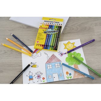 Crayon de couleur TRI WINNER, étui de 12