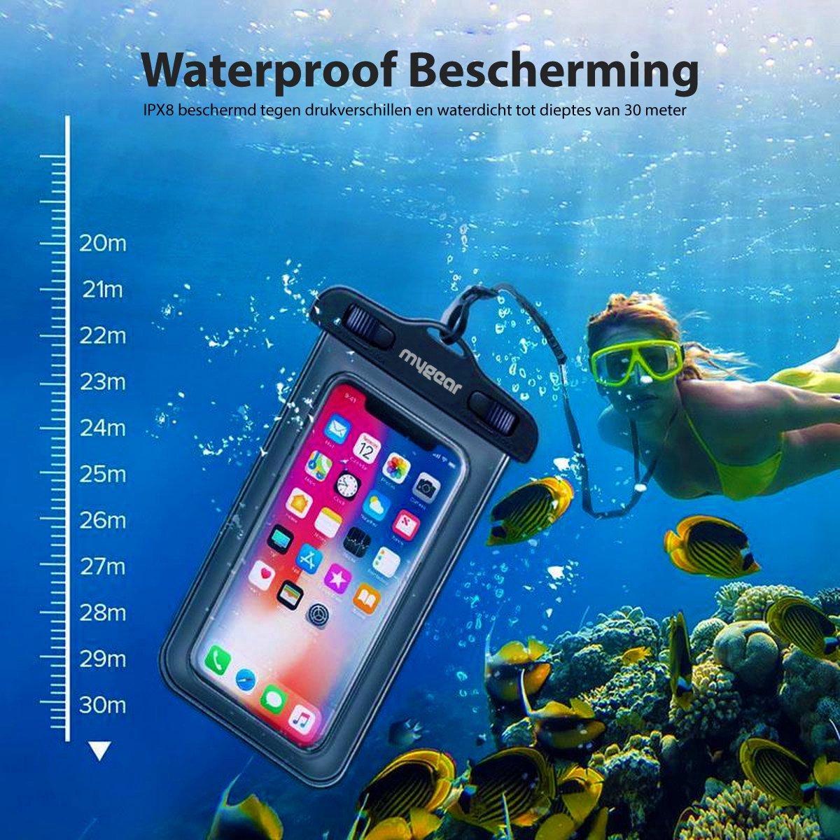TravelHawk set van 2 waterdichte telefoonhoesjes