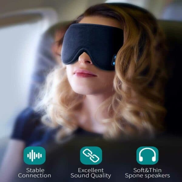 Soft Sleep Hodetelefoner - Sovemaske med Bluetooth Hodetelefoner Grå
