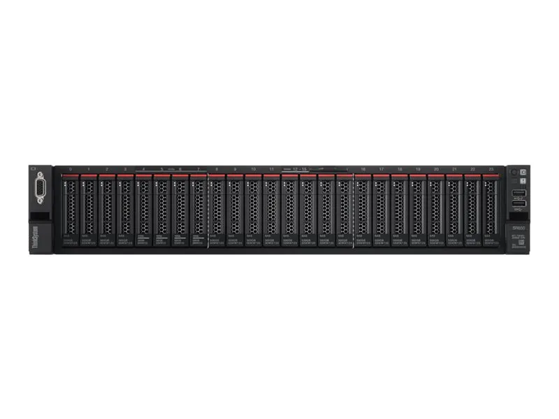 Lenovo ThinkSystem SR650 7X06 - Server - rack-monterbar 2U - 2-vejs - 1 x Xeon Silver 4215R / op til 4 GHz - RAM 32 GB - SAS - hot-swap 2.5
