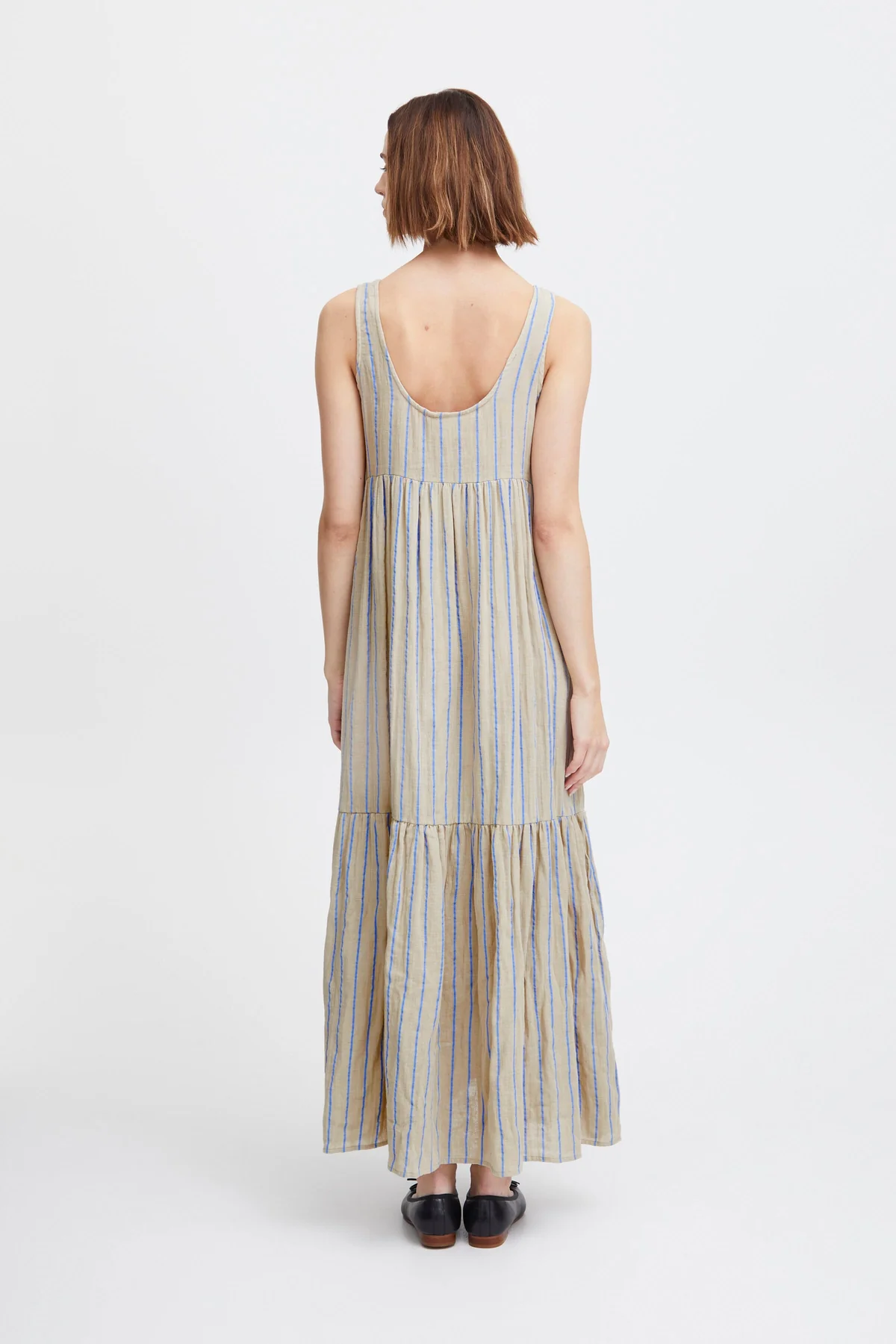 Ichi Iafoxa Striped Maxi Dr
