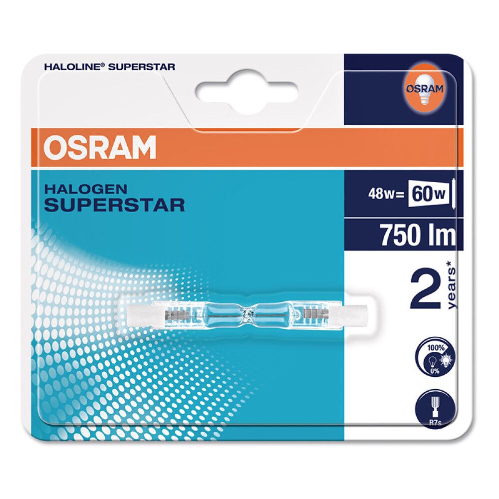 LYSPÆRE OSRAM HALOLINE ECO SUPERSTAR 48W 750LM R7S
