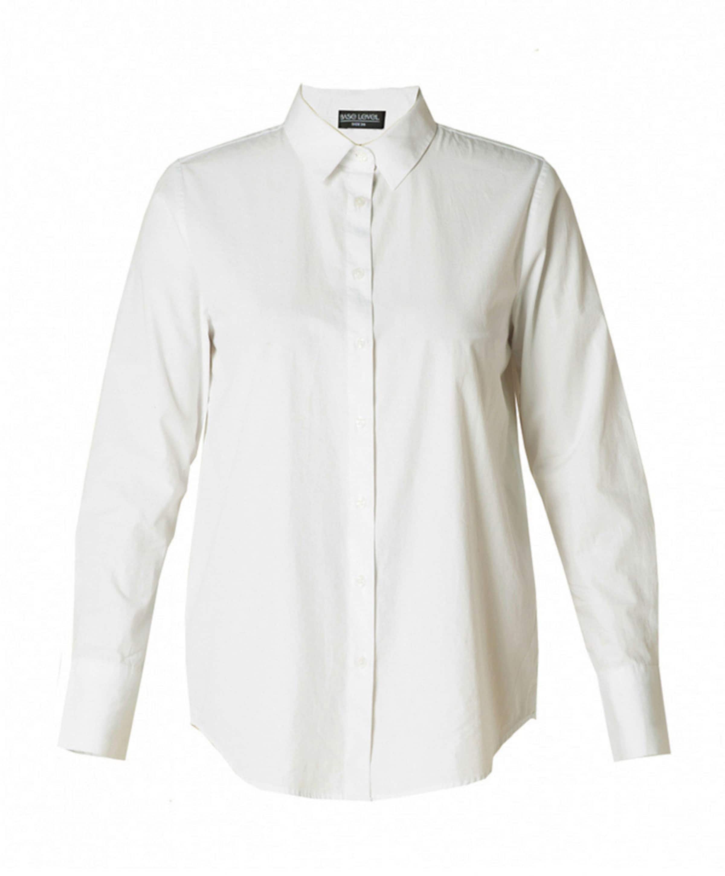 Base Level Curvy Dames blouse wit