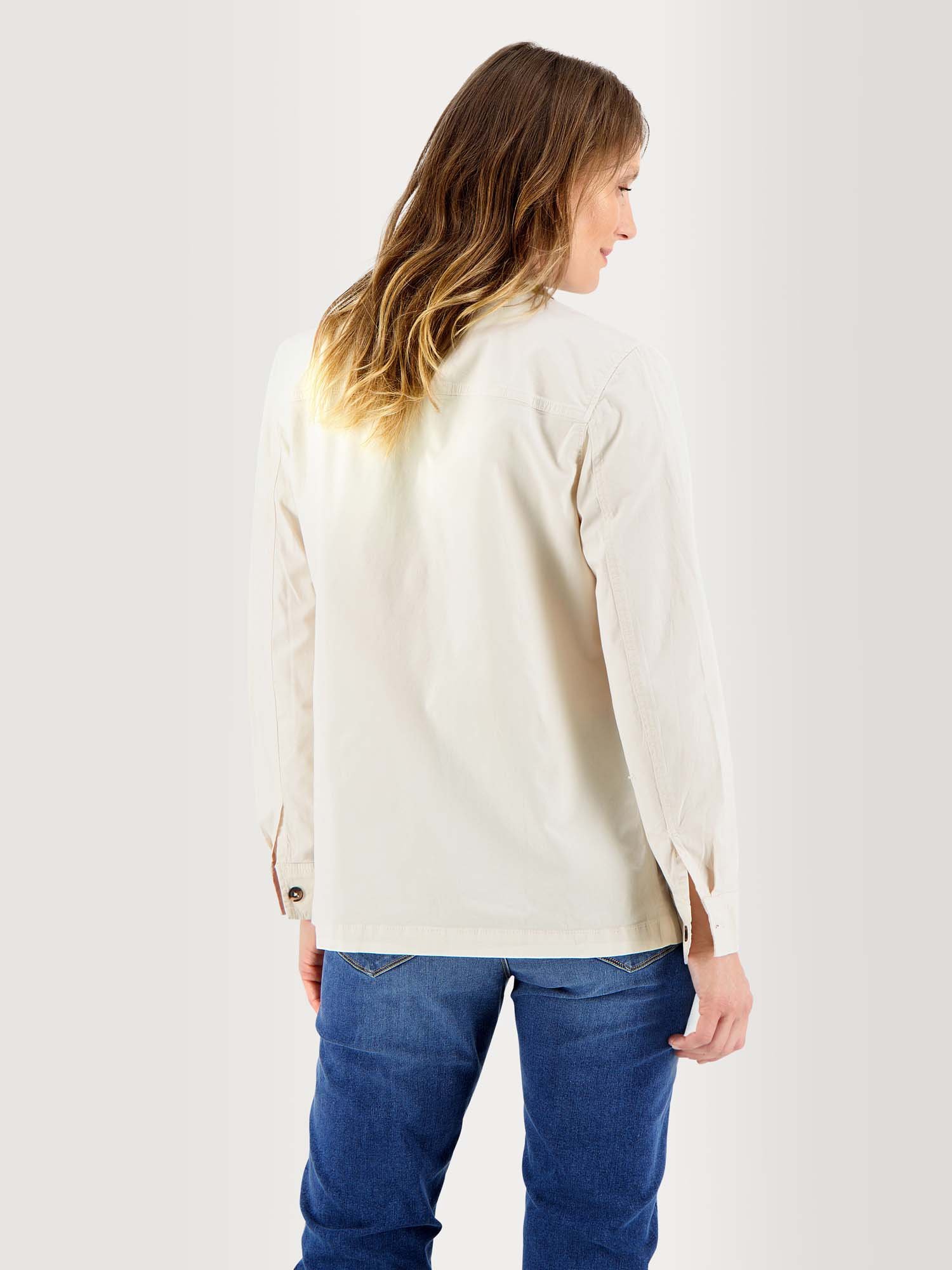 Veste Femme Légère Coton Stretch Blanc