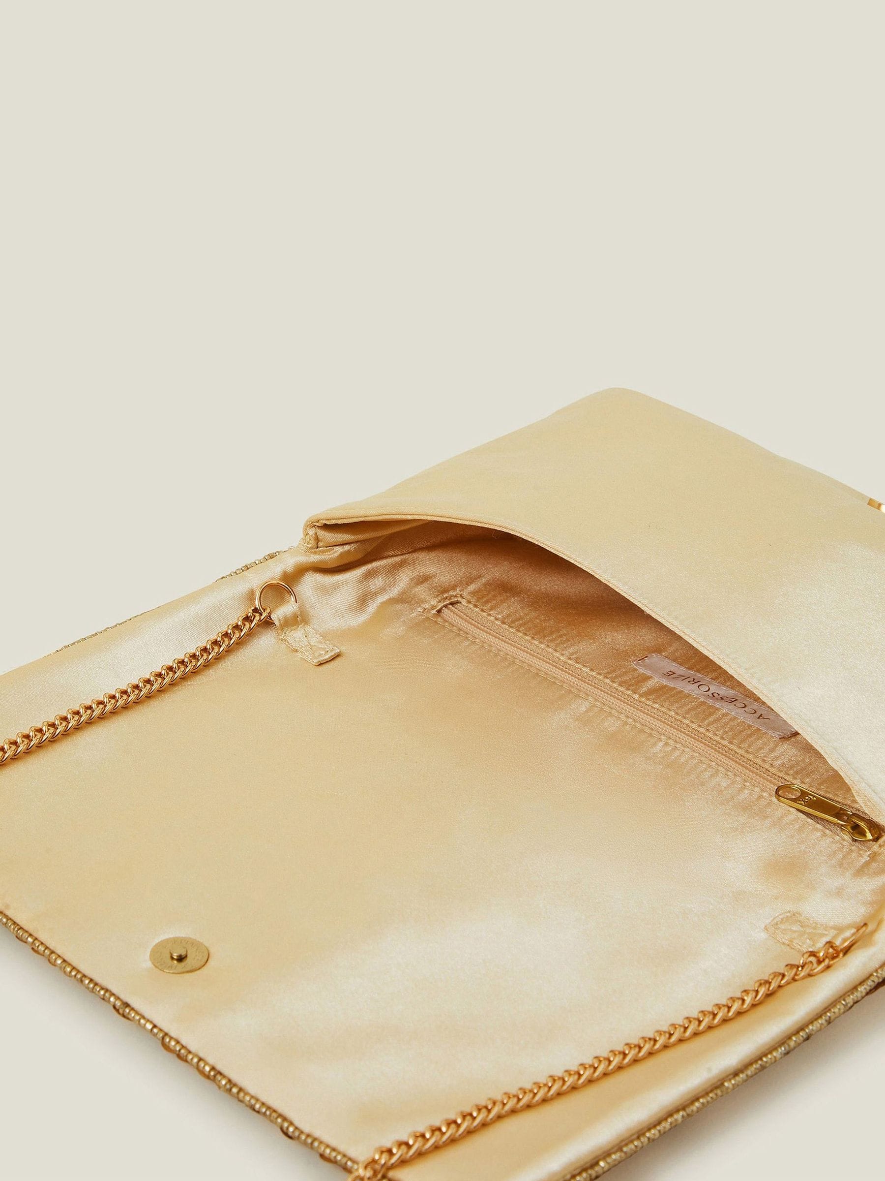 Accessorize Tianna Metallic Clutch tas