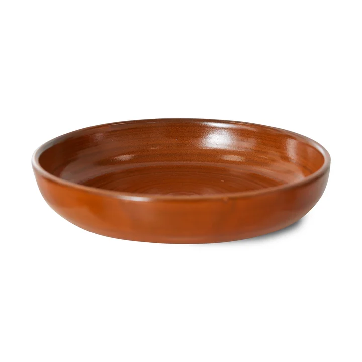 HKliving - Chef Ceramics tiefer Teller, Ø 21,5 cm, burned orange