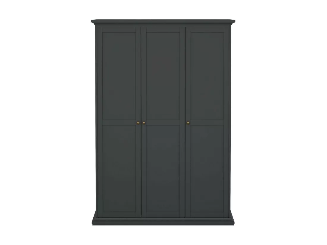 Garde-robe 3 portes Dsempe, Meubles de chambre, Penderie de plain-pied, Placard à vêtements, 139x61 h201 cm, Gris