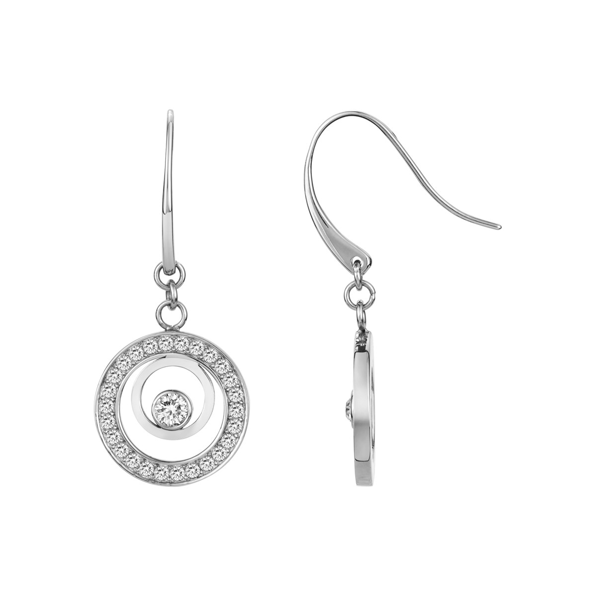 Boucles d'oreilles pendantes en Acier