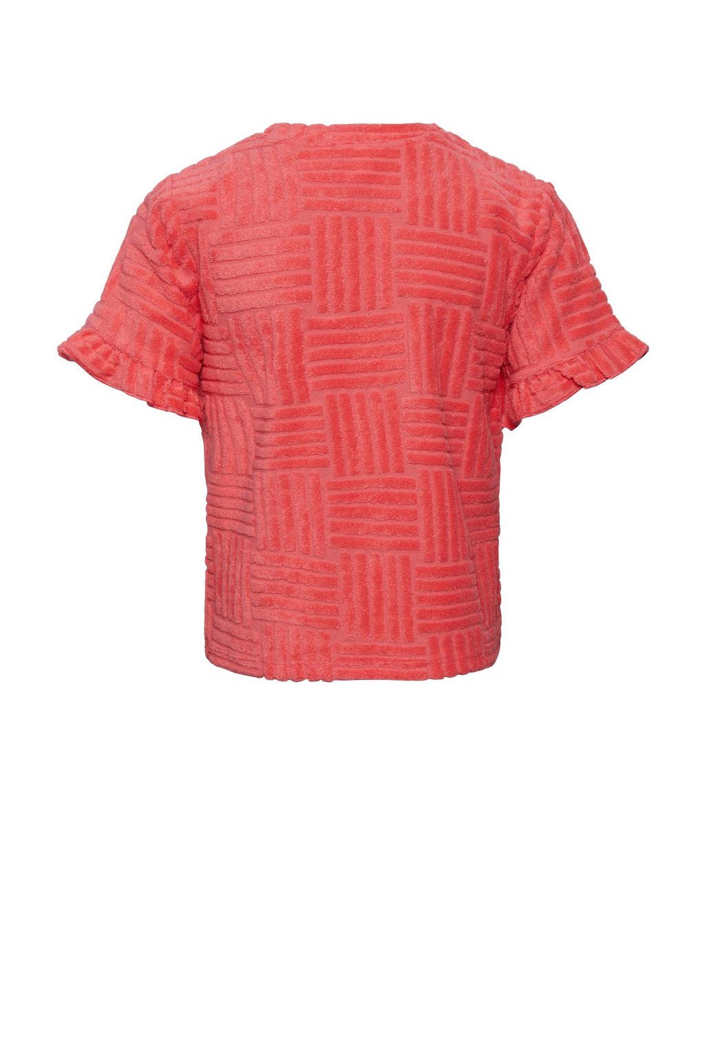 PIECES KIDS badstof T-shirt PKKAROLINA donkerroze