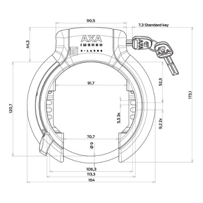 AXA IMENSO X-Large Ringlås