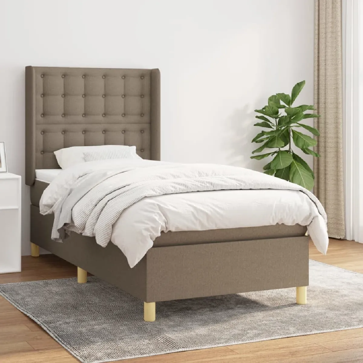 vidaXL Sommier à Lattes Taupe 90x190 cm