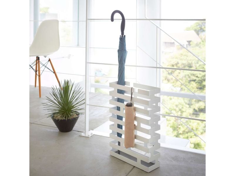 Yamazaki Schirmständer Brick Wide Weiss Regenschirmständer aus Metall