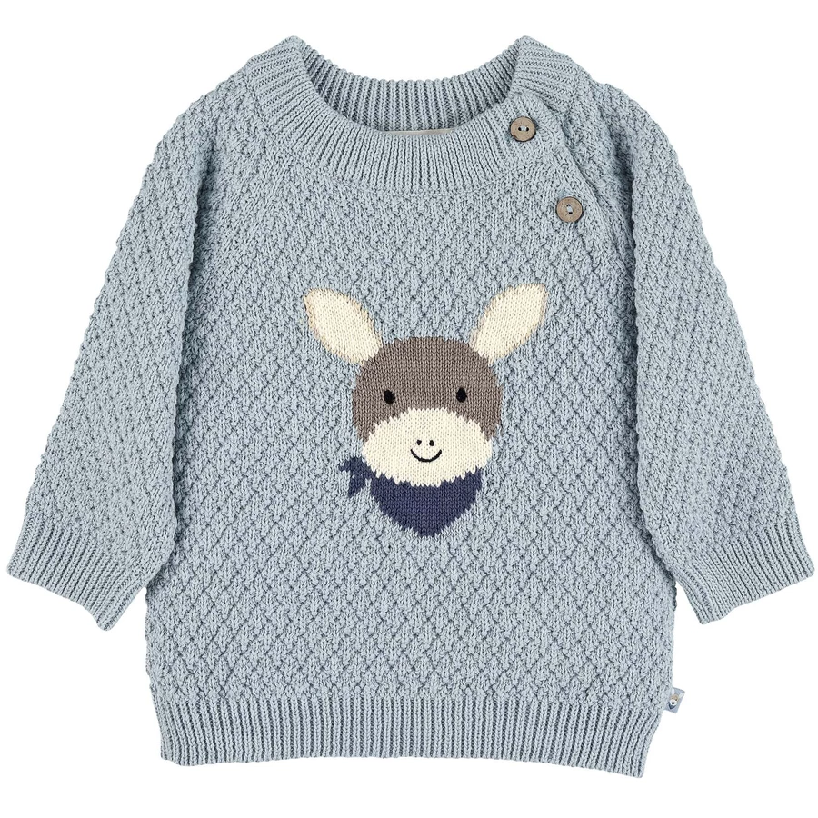 Sterntaler Strick-Pullover Emmi hellblau