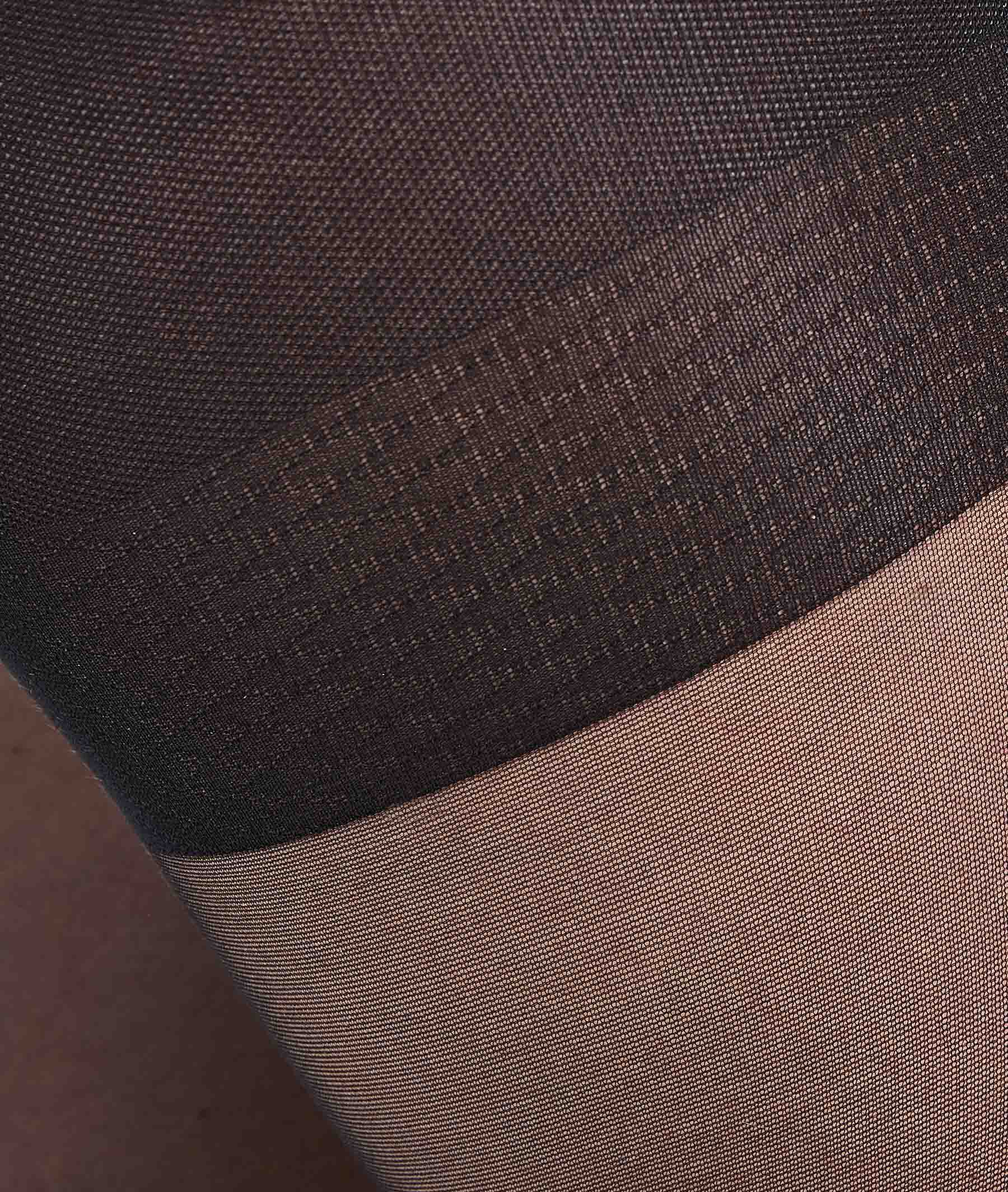 Collant noir semi opaque sculptant femme - NOIR