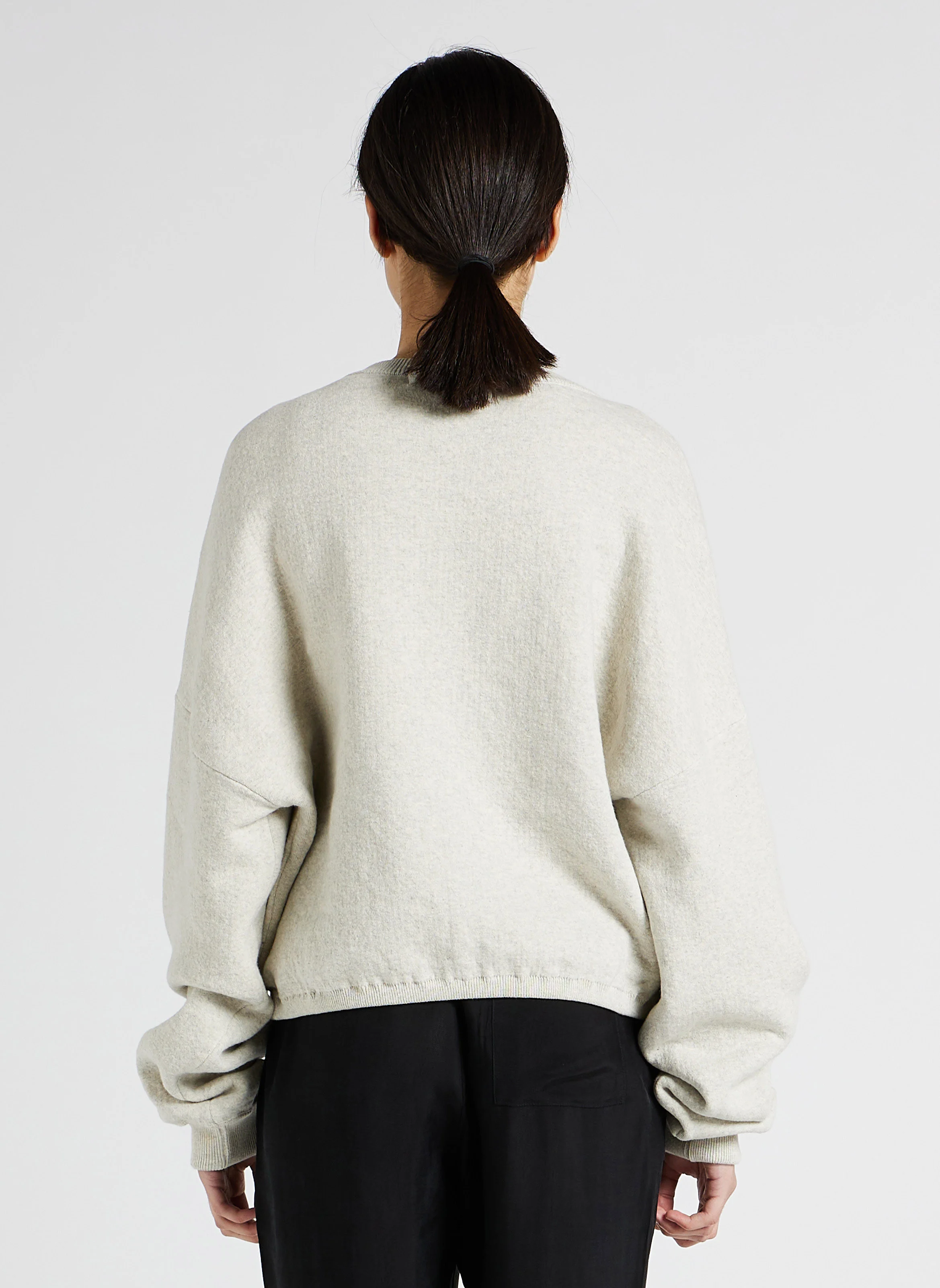 SIYA - Gilet col V ample en coton mélangé | Gris