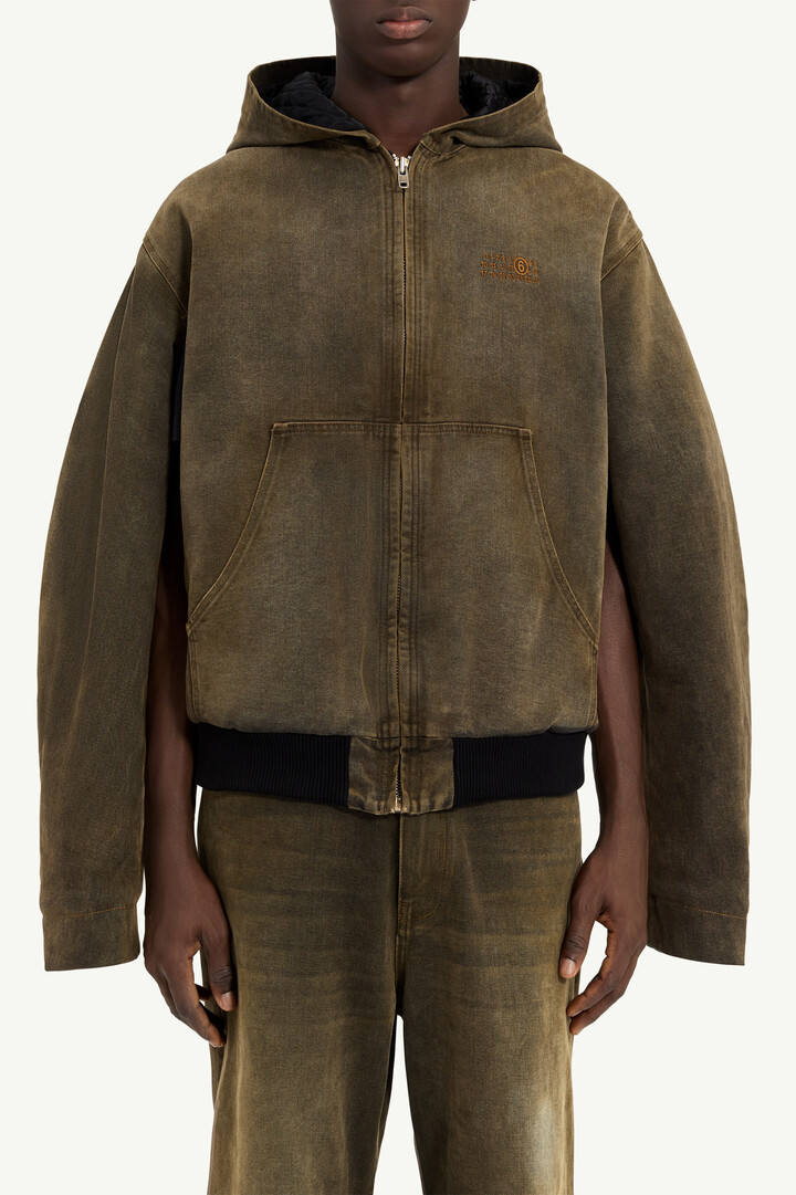 Veste à capuche en denim