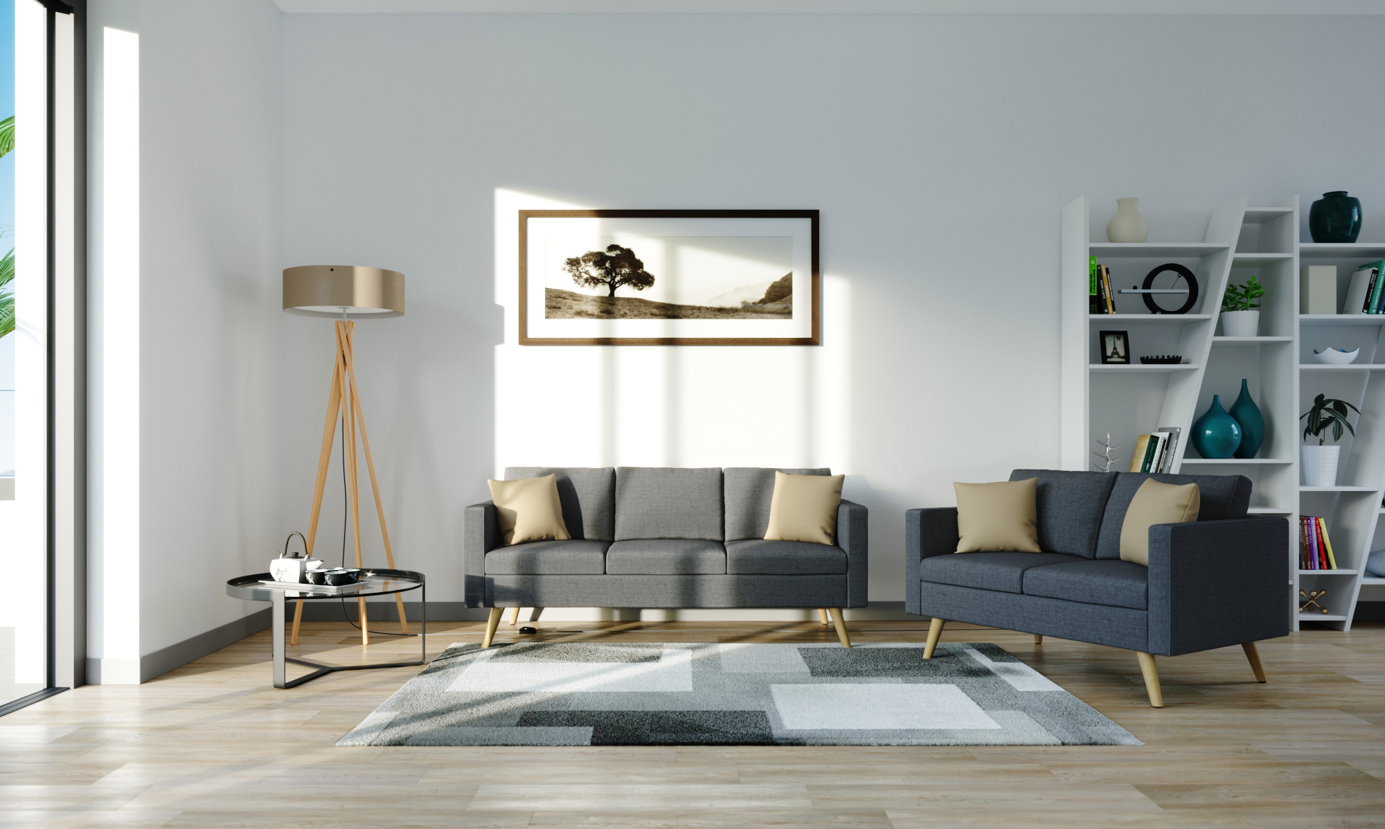 Sofa BLAIR 3-Sitzer anthrazit