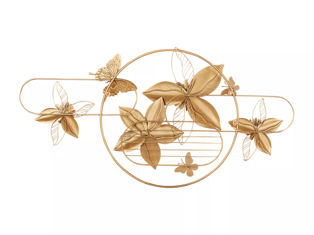 Décoration murale Fleur TANTALUM Métal 59 cm Doré