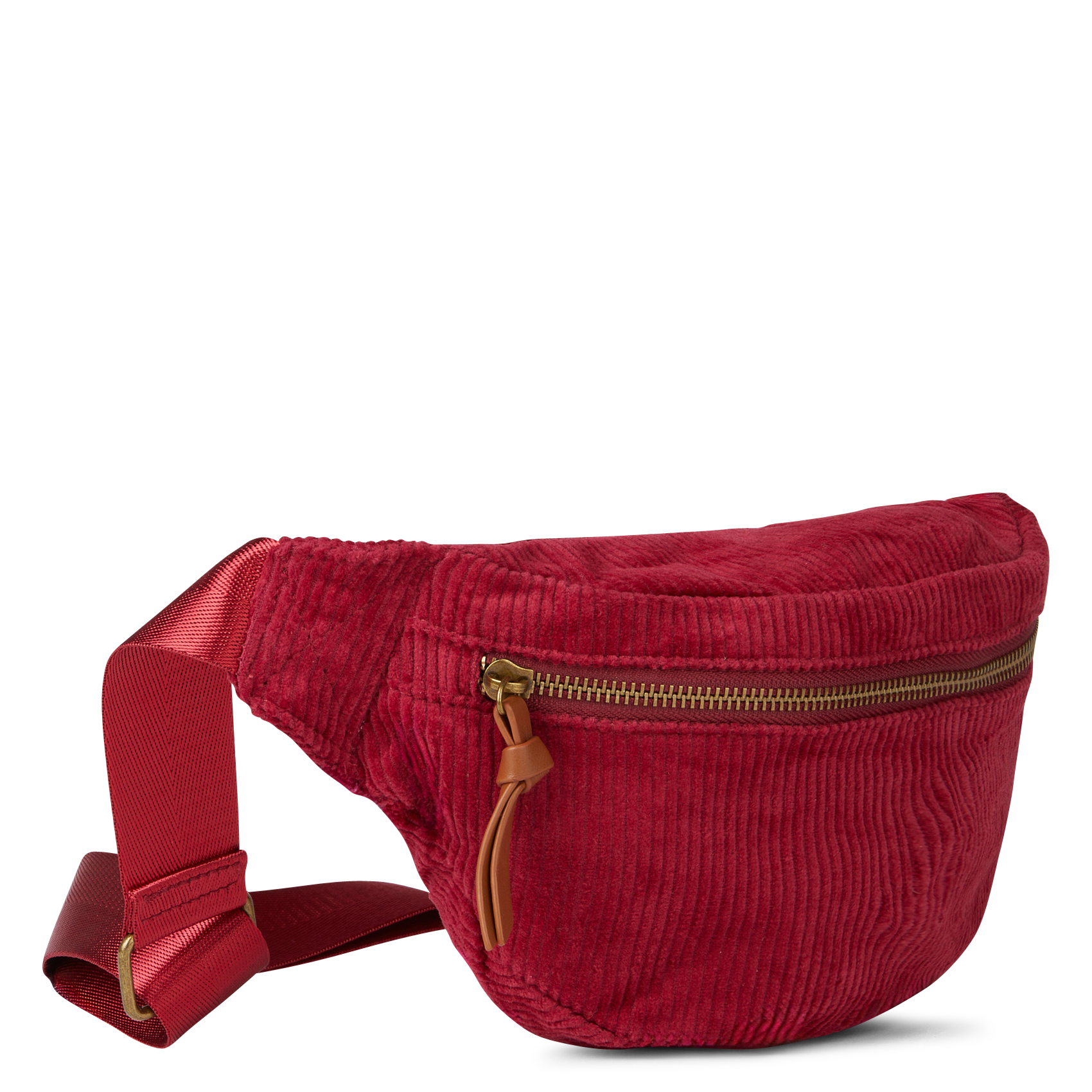 MILLA - Sac banane en velours côtelé | Rouge