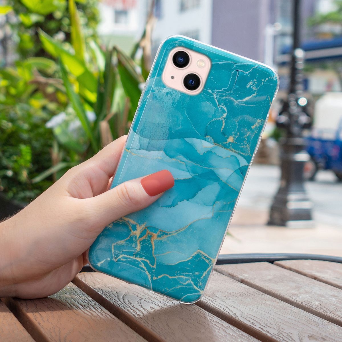 Schutz Handy Hülle für Apple iPhone 15 Case Cover Marmor Bumper Etuis Schale Neu