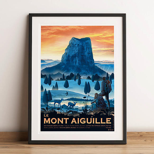 MONT AIGUILLE AFFICHE A3 VINTAGE