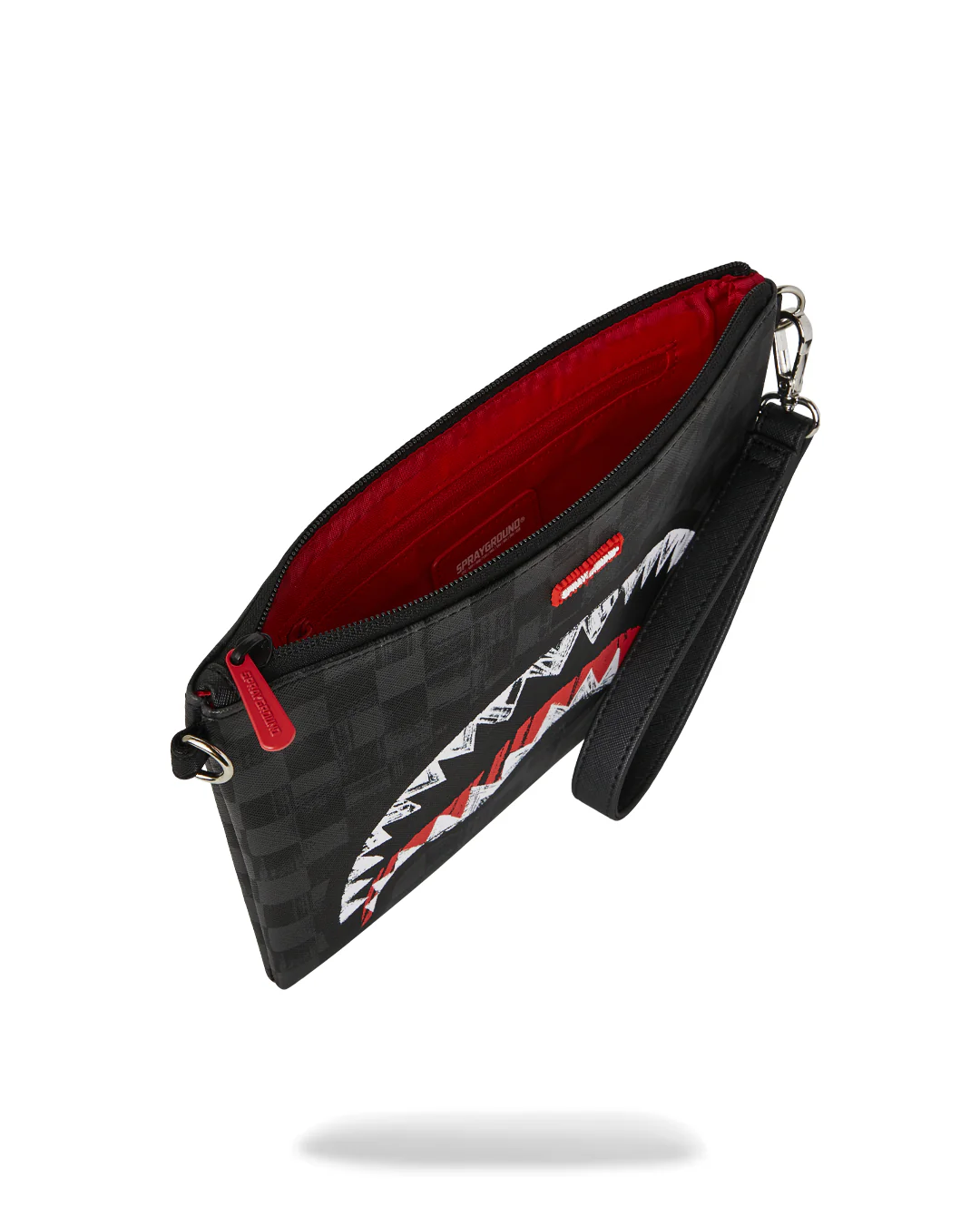 Sprayground Scribble Shark Crossover Clutch Zwart